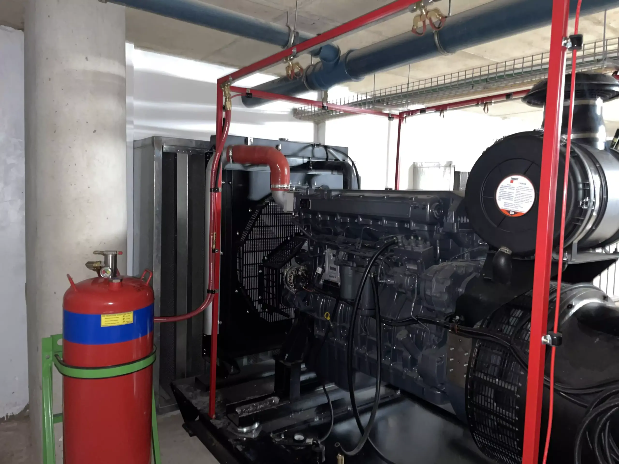 Fire Suppression For a Genset
